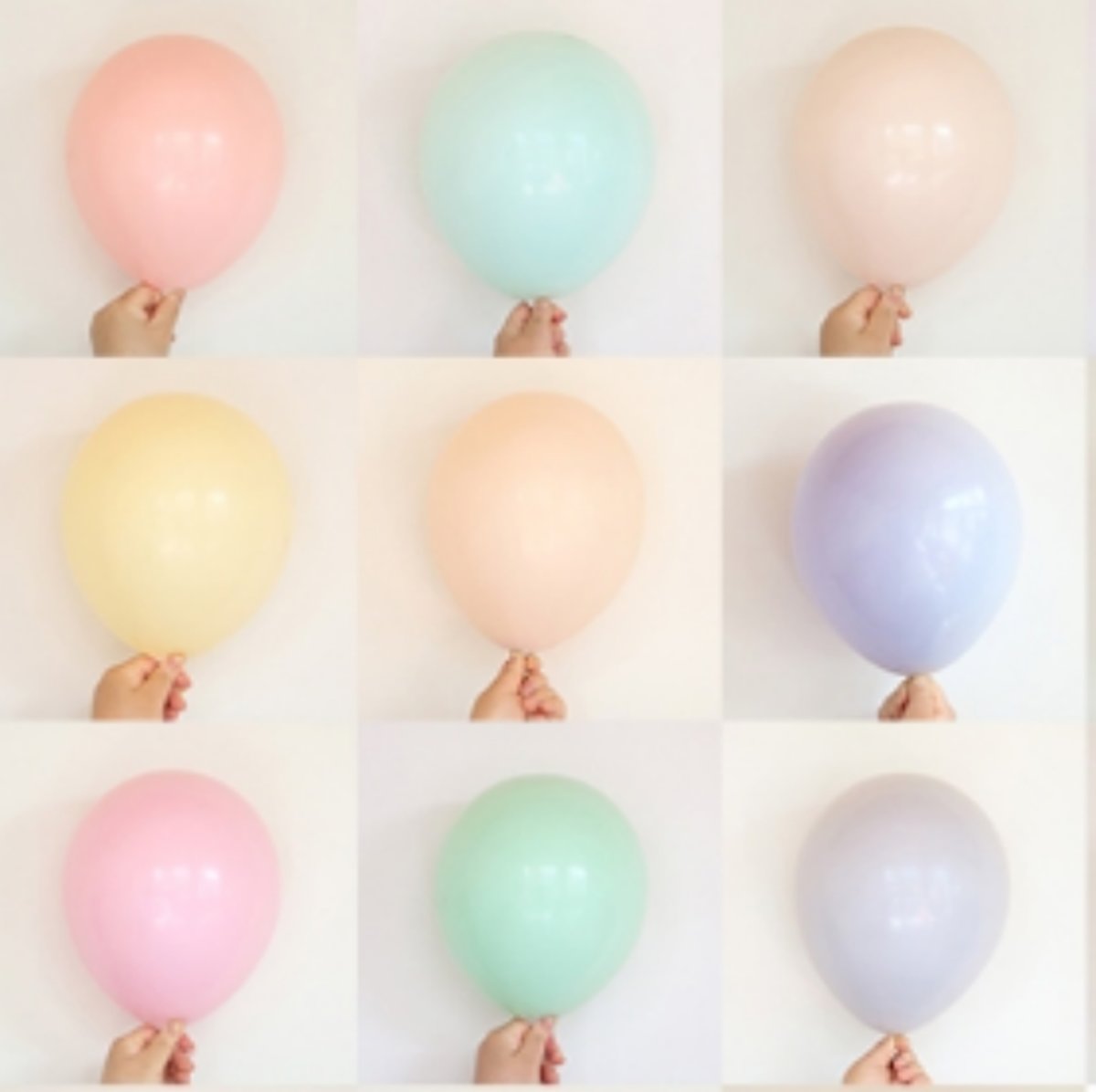 Set van 10 pastel gekleurde latex ballonnen (30 cm) | Ook bekend als Macaron Ballon en Candy Coloured balloons